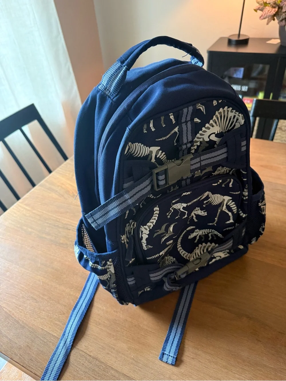 Pottery Barn Kids Navy Dinosaur Skeleton Backpack Mackenzie Glow in the Dark
